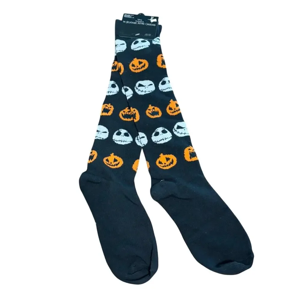 Disney Nightmare Before Christmas Ladies Jack Skellington Pumpkin Socks 4-10 NWT